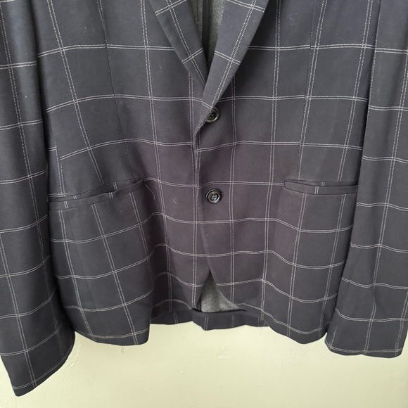 Zara womans blue plaid blazer Size 38 - Picture 3 of 9